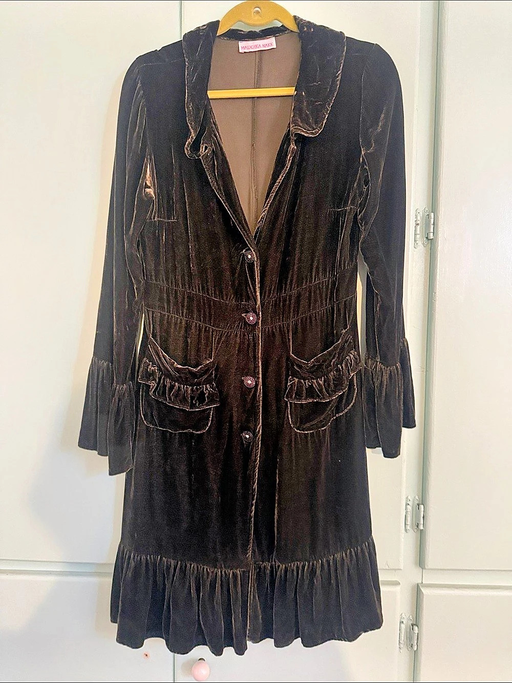 Marrika Nakk Deep Forest Green Velvet Duster
